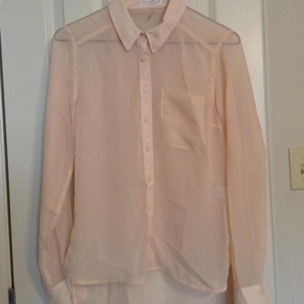 Sheer Buttoned Down Blouse